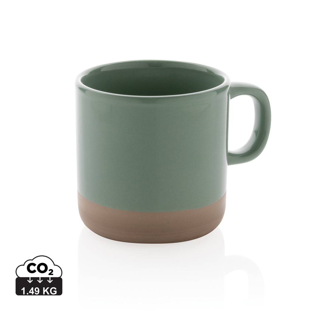 Tasse publicitaire céramique émaillée 360 ml Vert 